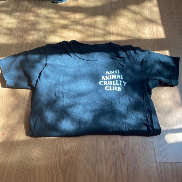 anti animal cruelty black tee - Picture 1 of 3